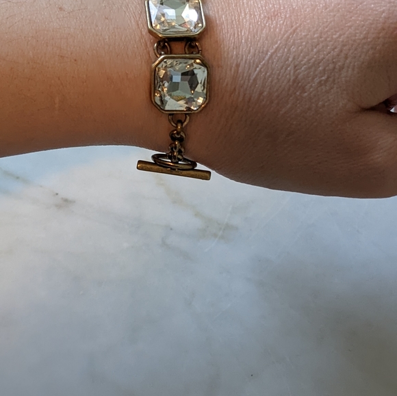 Chloe + Isabel Bracelet Rhinestone Antique Gold - Picture 4 of 9